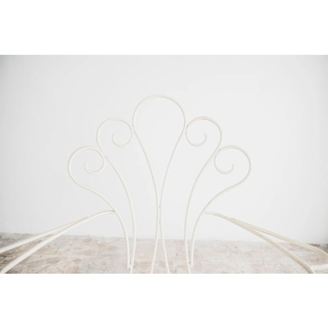 Garden Armchairs in White Iron attributed to Lio Carminati, 1950s, Set of 4 For Sale - Image 9 of 13