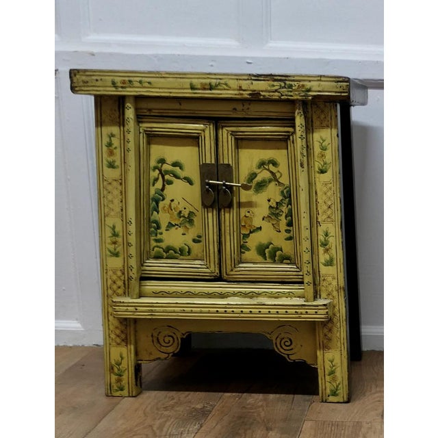 Chinoiserie Cream Lacquered Cabinet, 1890s For Sale - Image 6 of 7