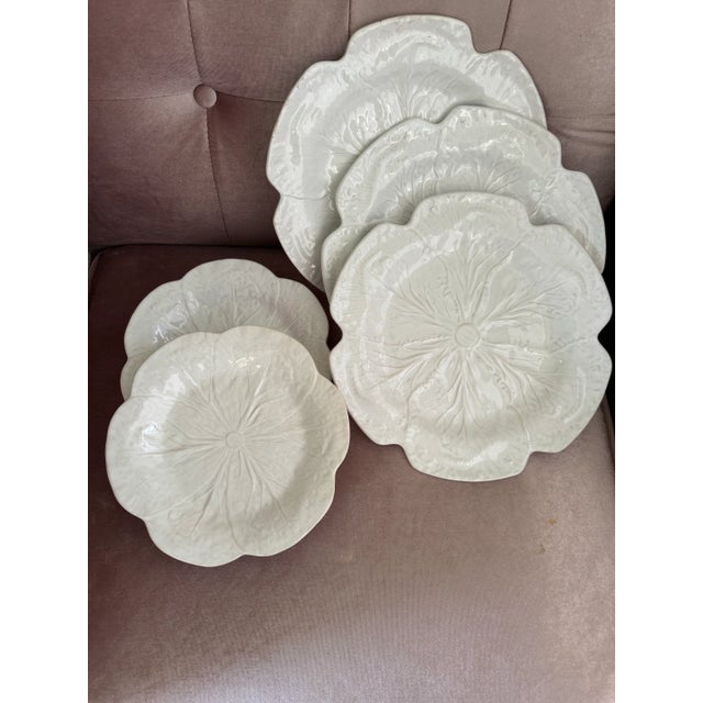 Ceramic Late 20th Century Portugal White Ceramic Plates by Sur La Table, Set of 5 For Sale - Image 7 of 9