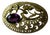 Antique Art Nouveau Sash Pin With Purple Stone C. 1900 For Sale