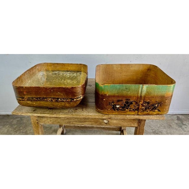 19th Century Antique Distressed Lidded Box, Chinese Paper Mache For Sale - Image 10 of 18