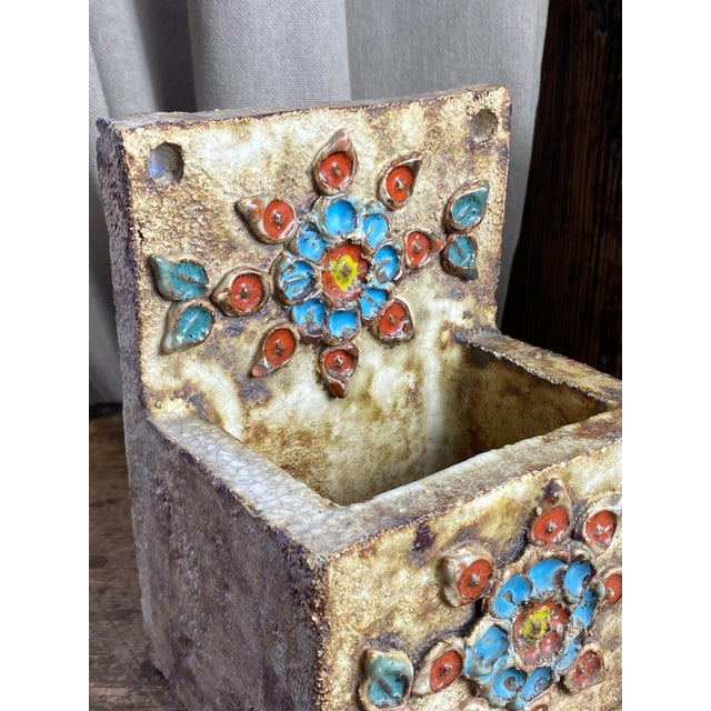 Vallauris Ceramic Wall Planter by La Roue, 1950s For Sale - Image 9 of 18