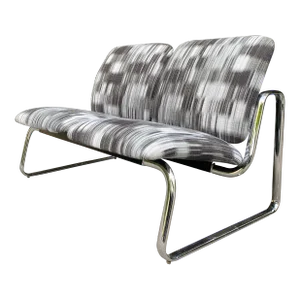 1960s Chrome Mid Century Space Age Loveseat Sofa