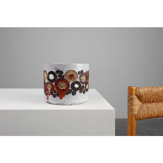 Mid-Century Modern Ceramic Vase from Perignem, Belgium, 1960s For Sale - Image 3 of 11