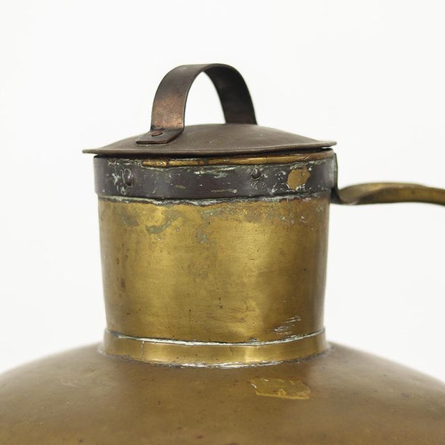 Rustic Large French Brass Canne à Lait or Milk Jug For Sale - Image 3 of 9