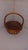 Wood Coastal Sculptural Thick Round Basket Decor Piece - Medium Lightweight Brown With Dramatic Fixed Handle For Sale - Image 7 of 9