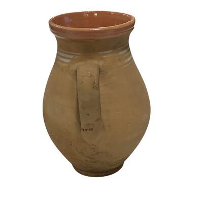 This antique one-handle terra cotta vessel from Hungary is a wonderful addition to any Farmhouse decor. The rustic pottery...