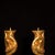 Bronze Pair of Antique Gilt Bronze Phoenix Candlesticks, 4.7kg For Sale - Image 8 of 9