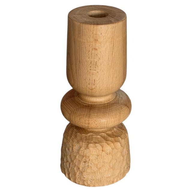 Beech Candlestick by Romain Des Bois For Sale - Image 17 of 17