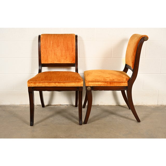 Kittinger Regency Carved Mahogany Dining Chairs, Set of Six For Sale In South Bend - Image 6 of 16