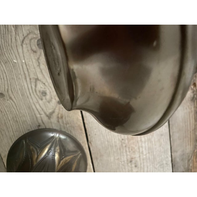 Metal Brass Vase from Daalderop, 1920s, Set of 2 For Sale - Image 7 of 9