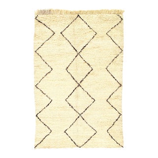 Vintage Hand Knotted Vintage Moroccon Rug For Sale