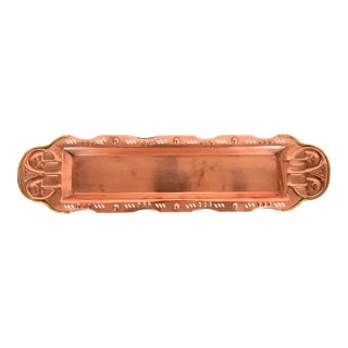 Liberty & Co. Style English Arts & Crafts Copper and Brass Tray For Sale