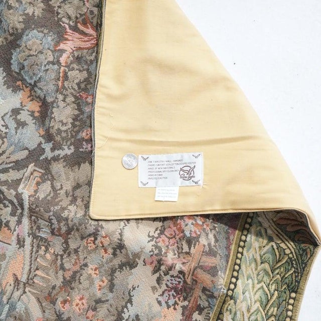 Textile Contemporary Greco-Roman Scenic Courtyard Wall Tapestry With Figures 20thC For Sale - Image 7 of 7