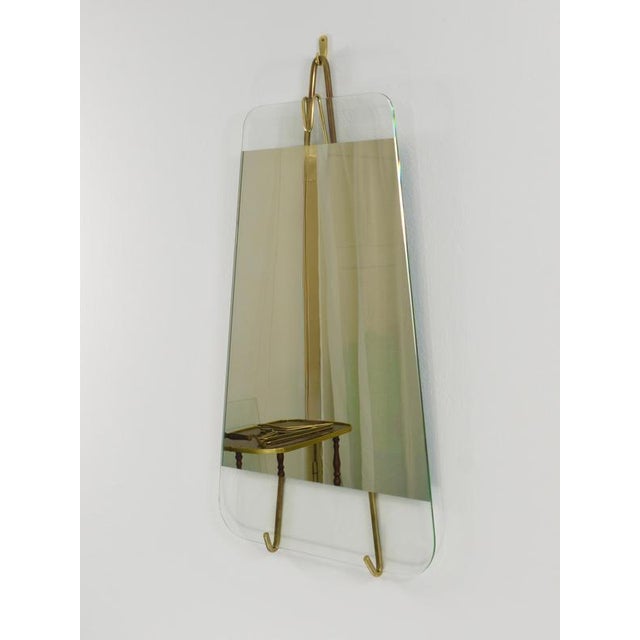Silver Vienna Brass Wall Mirror by Carl Auböck, Austria, 1950s For Sale - Image 8 of 18