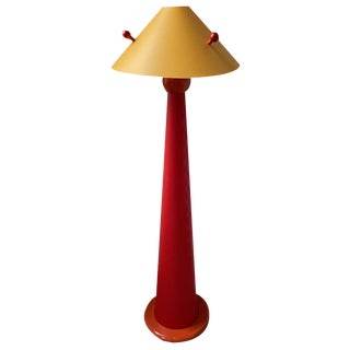 Red Pop Floor Lamp, 1980s For Sale