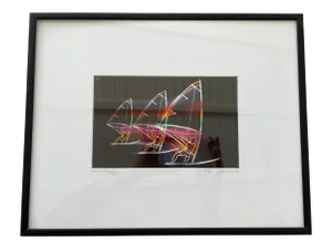 1984 "Upwind" Wind Surfer Postmodern Neon Still Life Numbered Photograph by Alex Pietersen, Framed