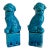Ceramic Small Asian Turquoise Foo Dogs - a Pair For Sale