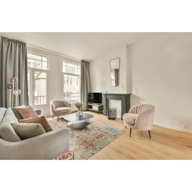 Ecru 8x10 Lush Oriental Ivory Traditional Geometric Hand Knotted Wool Carpet Rug For Sale - Image 8 of 8