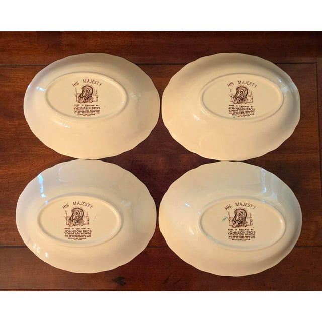 Mid 20th Century Vintage Johnson Brothers His Majesty Oval Serving Bowl England For Sale - Image 5 of 8