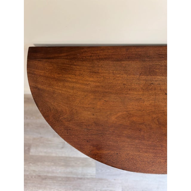 Large Demi Lune Console Table in Mahogany For Sale - Image 4 of 12