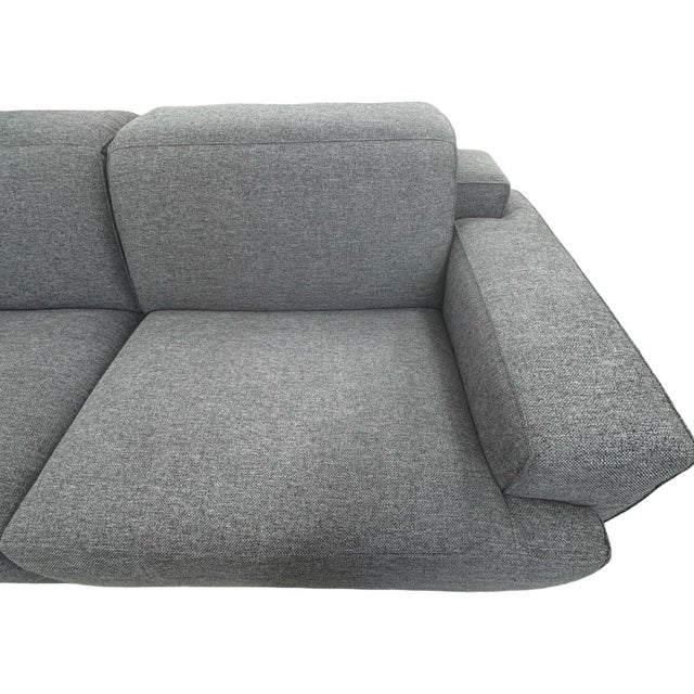 Gray Pristine Contemporary Grey Natuzzi Sofa For Sale - Image 8 of 12