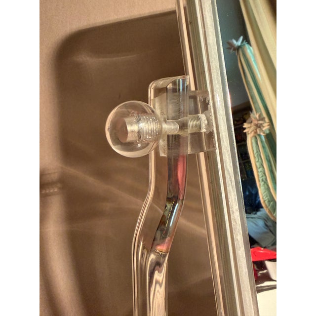 Large !! Almost two ft tall at 23”. Thick lucite / quality construction circa the 1970s. 23” tall 12” wide 8” depth
