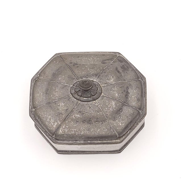 Octagonal Pewter Box, France Circa 1970 For Sale - Image 9 of 11