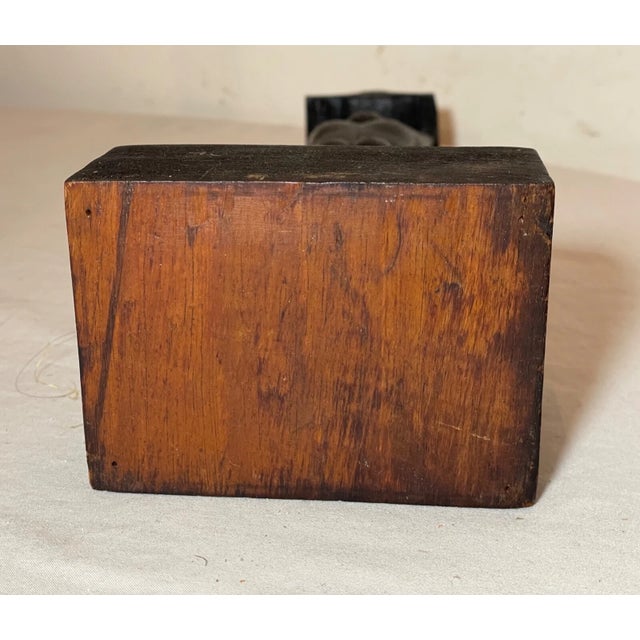 Pair of Antique Carved Newcombe Wood Nude Lady Man Sculpture Candlestick Statue For Sale - Image 16 of 16