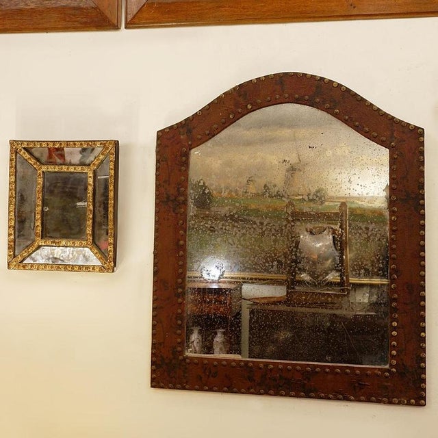 Mid-Century Flower Studded Mirror For Sale - Image 3 of 10