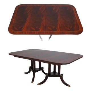 Henkel Harris Model 2276 Flame Mahogany Dining Room Table For Sale