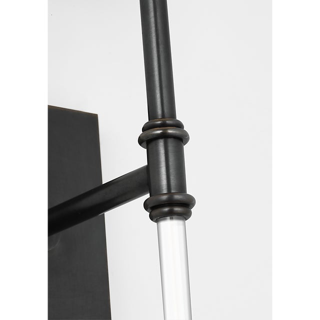 Suzanne Kasler for Visual Comfort Signature Camille 16" Sconce in Bronze with Linen Shade For Sale - Image 13 of 15