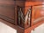 French Empire Style Mahogany Bronze Mounted Writing Desk, Leather Top Circa 1940 For Sale - Image 10 of 12