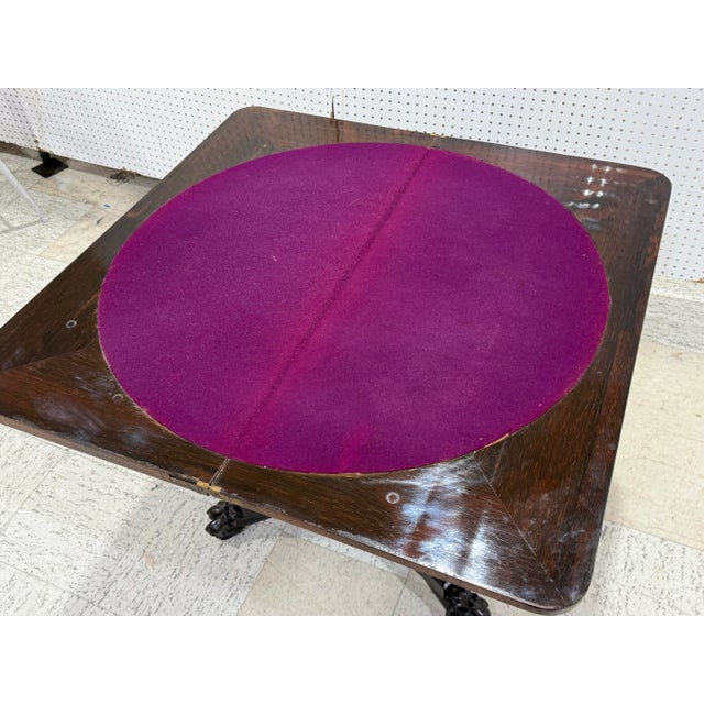 Mid 19th Century English George v Card Table For Sale - Image 4 of 12