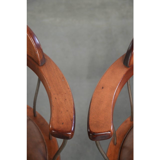 Vintage Swivel Schuitema Chairs with Cowhide Leather Seat, Set of 3 For Sale - Image 11 of 18
