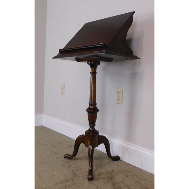 Quality Queen Anne Mahogany Pedestal Book Stand Chairish