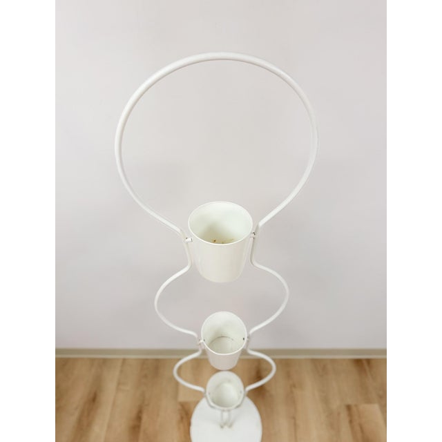Wood Vintage MCM 3-Tier White Plant Stand Retro Mid-Century Modern Display For Sale - Image 7 of 7