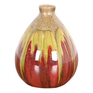 Modern Drip Glazed Ceramic Bud Vase