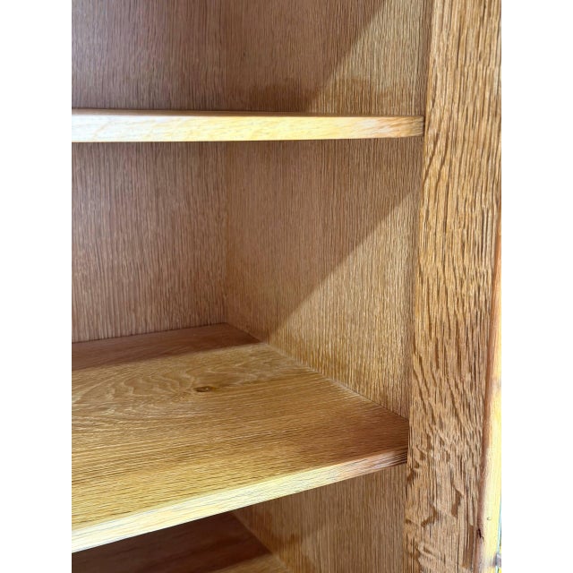 In Style of Henning Kjærnulf Oak Cabinet Storage With 2 Glass Doors and Drawers Denmark Mid-Century Modern 1960s For Sale - Image 10 of 11