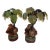 Petites Chores Monkey and Plam Trees a Pair For Sale