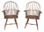 Mid 20th Century Pair of d.r. Dimes Sack Back Windsor Arm Chairs Carved Knuckles "Wallace Nutting Chair" For Sale