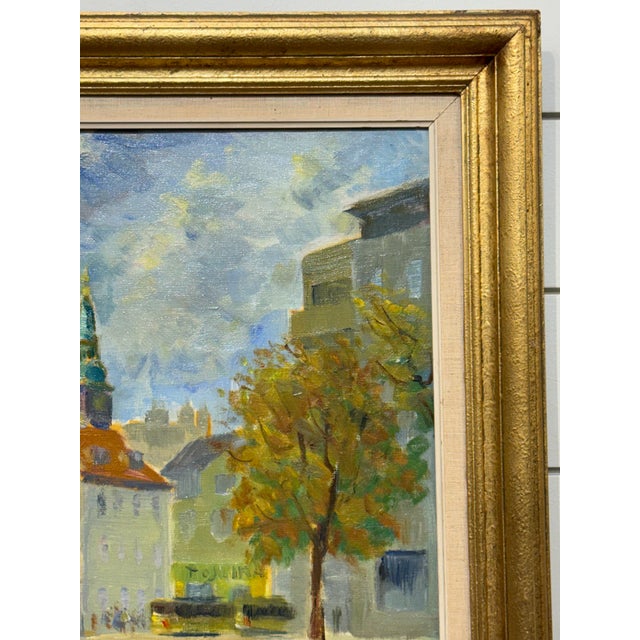 Oil on Canvas of City Scene in Copenhagen For Sale In Nashville - Image 6 of 9