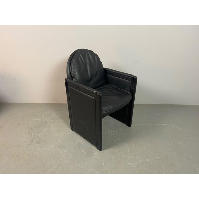 Mid-Century Postmodern Armchair in Black Leather from Bulo, Belgium, 1980s For Sale - Image 6 of 11