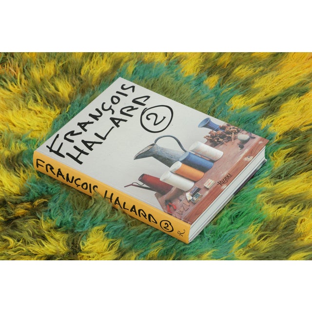 Yellow Vintage Swedish Rya Rug, Radiant Green and Orange Geometric Pattern - Rug & Kilim For Sale - Image 8 of 8