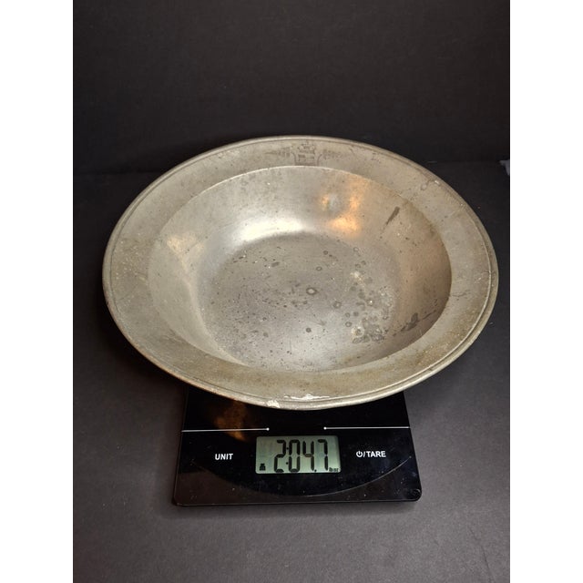 18th C German Pewter Judaica Passover Seder Basin Hebrew Engraved Christie's 11" For Sale - Image 14 of 14