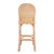 Wood Flora 30 in. Seat Height Rattan Scalloped Edge Bar Stool with Back, Natural Rattan For Sale - Image 7 of 9