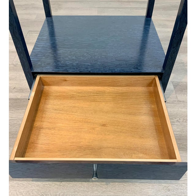 2020s Bungalow 5 Modern Blue Burl Wood Finished Alessandra Side Table For Sale - Image 5 of 6