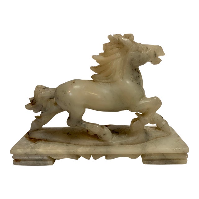 Early 20th Century Chinese Soapstone Horse Carving For Sale