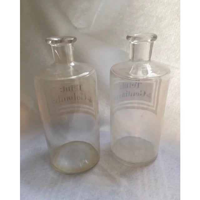 French Country Late 19th Century French Enameled Apothecary Tincture Bottles – Pair For Sale - Image 3 of 5