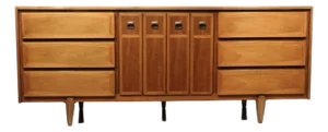 Nine Drawer Mid 20th Century Dresser by American of Martinsville